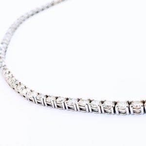 Eternity Diamond Necklace in 14k White Gold